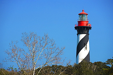 Low angle view of a lighthouse, St. Augustine Lighthouse And Museum, St. Augustine, Florida, USA