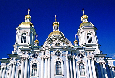 Low angle view of a church, St. Nicholas Church, St. Petersburg, Russia