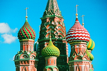 High section view of a cathedral, St. Basil's Cathedral, Red Square, Moscow, Russia