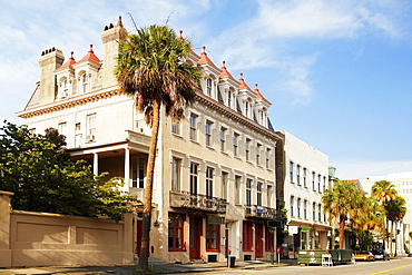 Buildings along a road, Charleston, South Carolina, USA