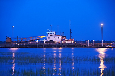 Crane at a commercial dock, Charleston, South Carolina, USA