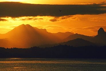 Hill at dusk, Suva, Fiji