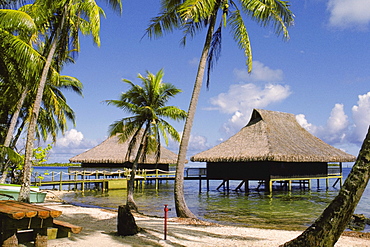 Stilt house in the sea, Bali Hai Hotel, Bora Bora, Society Islands, French Polynesia