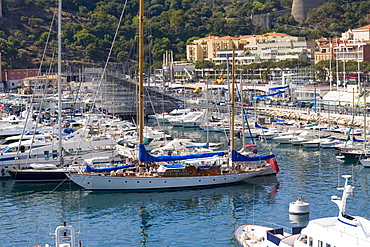 Boats docked at a harbor, Monte Carlo, Monaco