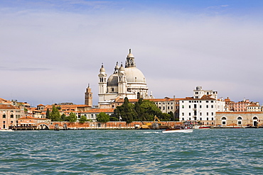 Church at the waterfront, Santa Maria Della Salute, Grand Canal, Venice, Italy