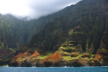 Panoramic view of the sea, Na Pali Coast State Park, Kauai, Hawaii Islands, USA