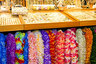 Jewelries and garlands in a store