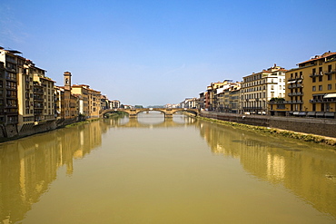 Bridge over a river, Ponte Alle Grazie, Arno River, Florence, Tuscany, Italy