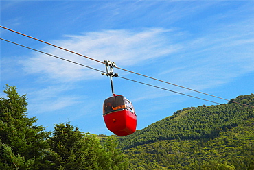 Low angle view of an overhead cable car, San Carlos De Bariloche, Argentina