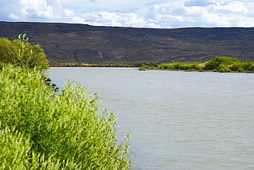 Mountains at the riverside, Rio Chico, Patagonia, Argentina