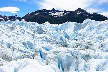 Glaciers in front of a mountain, Glacier Grande, Mt Fitzroy, Chalten, Southern Patagonian Ice Field, Patagonia, Argentina