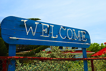 Close-up of a Welcome sign, San Andres, Providencia y Santa Catalina, San Andres y Providencia Department, Colombia