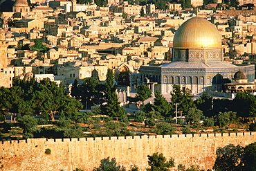 High angle view of a mosque, Dome Of The Rock, Jerusalem, Israel