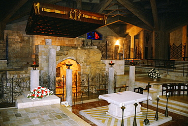 Interiors of a basilica, Basilica Of The Annunciation, Nazareth, Israel