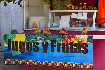 Facade of a juice store, Cancun, Mexico