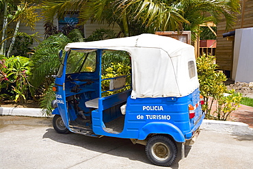 Jinrikisha parked at the roadside, Honduras