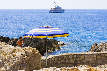 Passenger ship in the sea, Capri, Campania, Italy