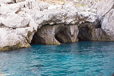 Rock formations in the sea, Capri, Campania, Italy