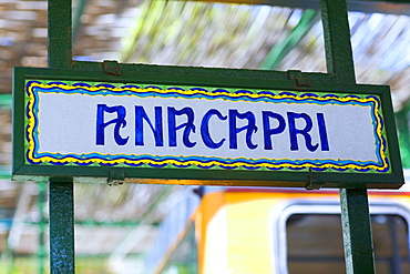 Close-up of an information board, AnaCapri, Capri, Campania, Italy