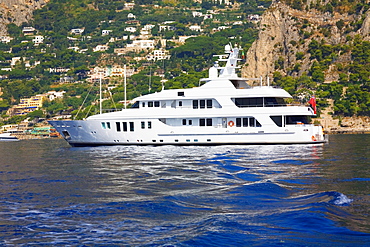 Cruise ship in the sea, Capri, Campania, Italy