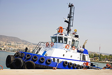 Tugboat at the dock, Ephesus, Turkey