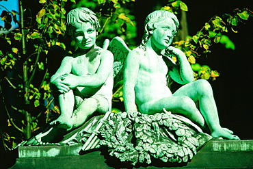 Statues of two angels, Copenhagen, Denmark