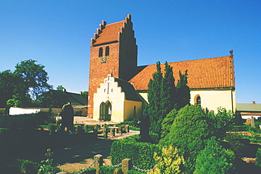 Facade of a church, Copenhagen, Denmark