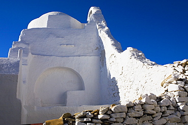 Old ruins of a church, Paraportiani Church, Mykonos Town, Mykonos, Cyclades Islands, Greece