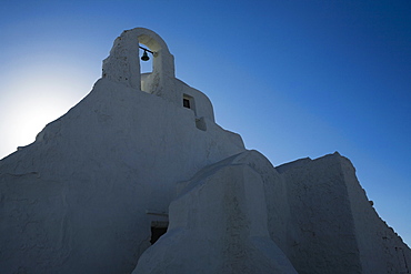 Low angle view of a church, Paraportiani Church, Mykonos, Cyclades Islands, Greece