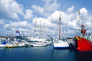 Boats in a harbor, Gothenburg, Sweden