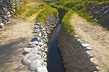 High angle view of a stream, Acueductos Pre Incas, Nazca, Peru