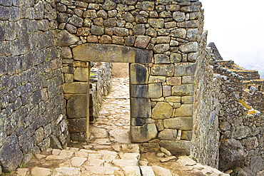 Old ruins of a building, Machu Picchu, Cusco Region, Peru