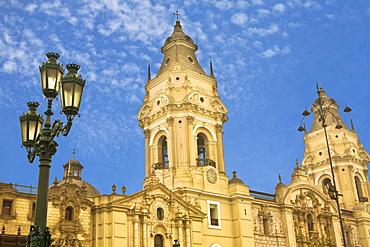 Low angle view of a cathedral, Cathedral de Lima, Lima, Peru