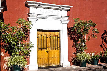 Closed gate of a building, Santa Catalina Convent, Arequipa, Peru