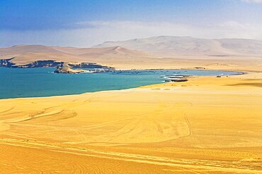 Panoramic view of a desert, Paracas National Reserve, Paracas, Ica Region, Peru