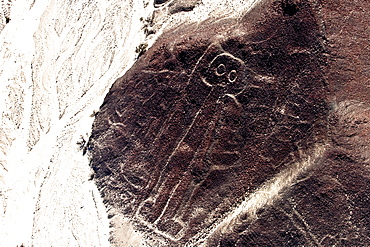 High angle view of Nazca lines, Nazca, Peru