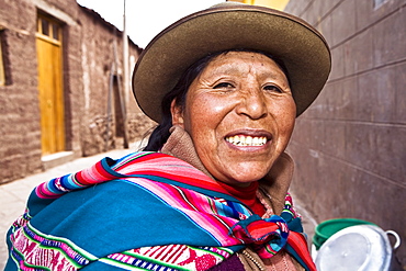 Portrait of a mid adult woman smiling, Peru