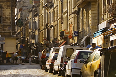 Vehicles in a street, Quartier St. Michel, Vieux Bordeaux, Bordeaux, France