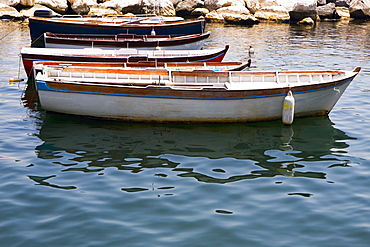 Boats docked at a harbor, Bay of Naples, Naples, Naples Province, Campania, Italy