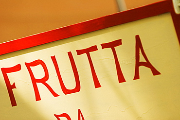 Close-up of an information board, Sorrento, Sorrentine Peninsula, Naples Province, Campania, Italy