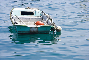 Boat in the sea, Italian Riviera, Santa Margherita Ligure, Genoa, Liguria, Italy