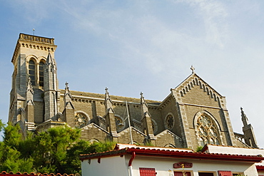 Low angle view of a cathedral, Eglise Sainte Eugenie, Biarritz, France