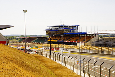 Fence along with motor racing track, Le Mans, France