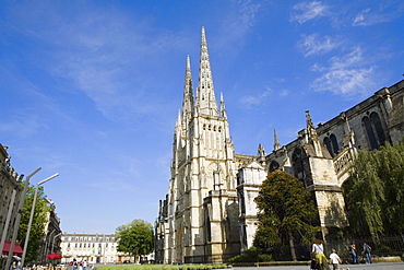 Low angle view of a church, St. Andre Cathedral, Bordeaux, Aquitaine, France