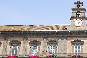 Low angle view of a palace, Royal Palace of Turin, Naples, Naples Province, Campania, Italy