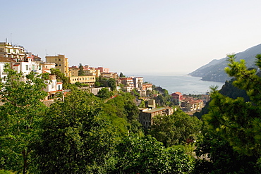 High angle view of a town, Vietri sul Mare, Costiera Amalfitana, Salerno, Campania, Italy