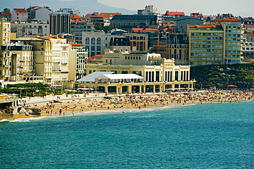 Buildings at the waterfront, Casino Municipal, Grande Plage, Biarritz, France