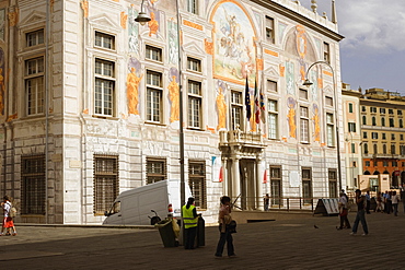 Facade of a building, Palazzo San Giorgio, Genoa, Liguria, Italy