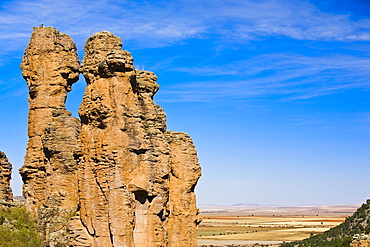 Low angle view of a rock formation, Sierra De Organos, Sombrerete, Zacatecas State, Mexico