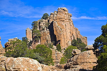 Low angle view of a rock formation, Sierra De Organos, Sombrerete, Zacatecas State, Mexico